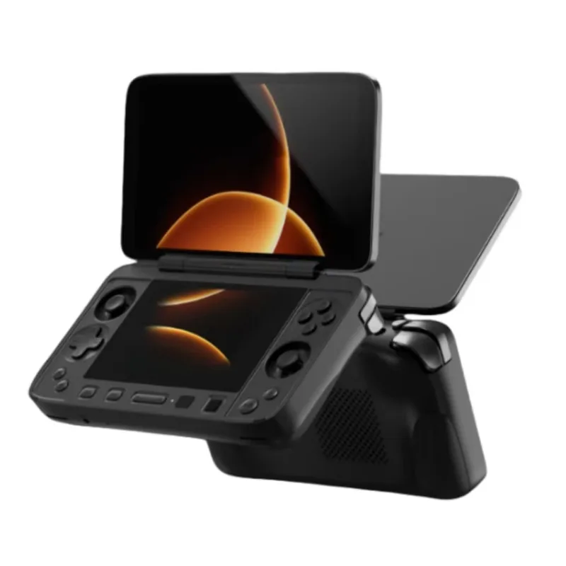 【Popular】Portable 7-inch Flip Top Handheld Device 144Hz Colorful High Refresh Rate 1080P HX370 Processor Dual Screen Wi