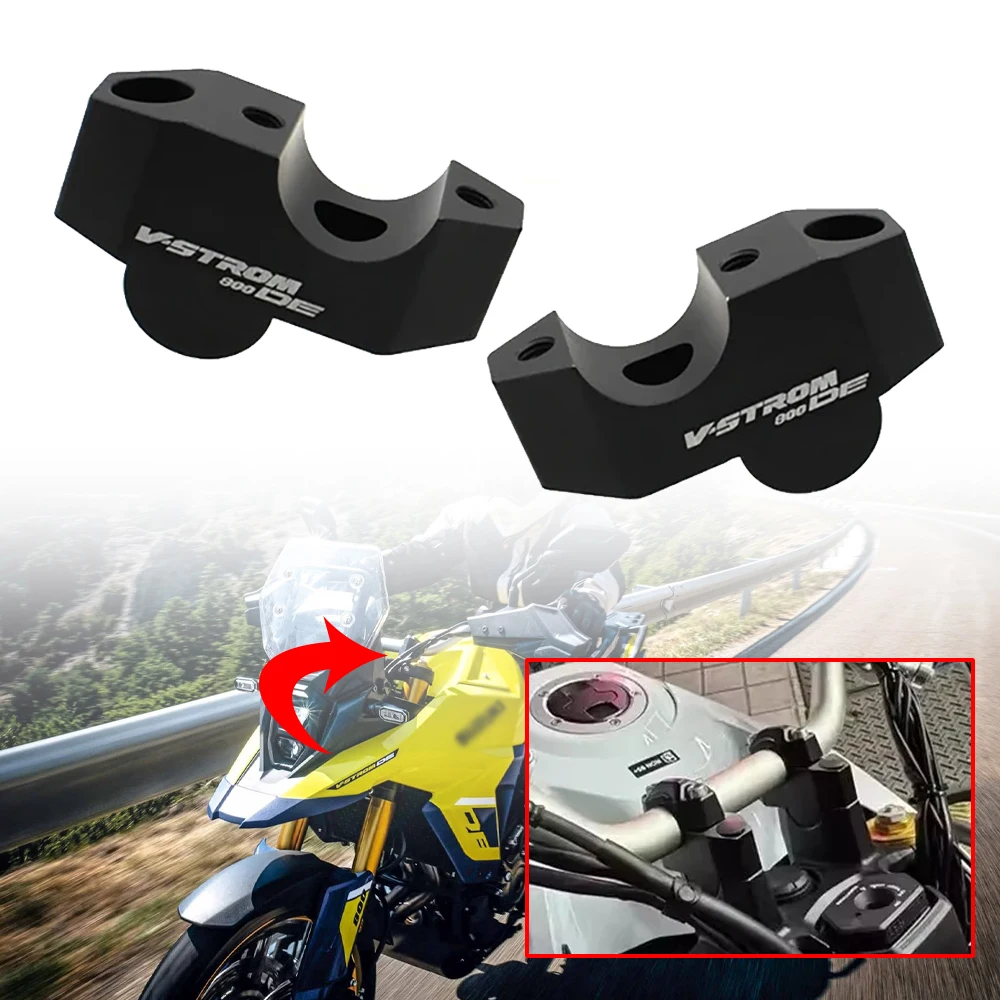 

For Suzuki V-STROM 800DE DL800 VSTROM 800 DE 2023-Motorcycle Handlebar Riser Bar Mount Handle Clamp Handlebars Back Move Mount