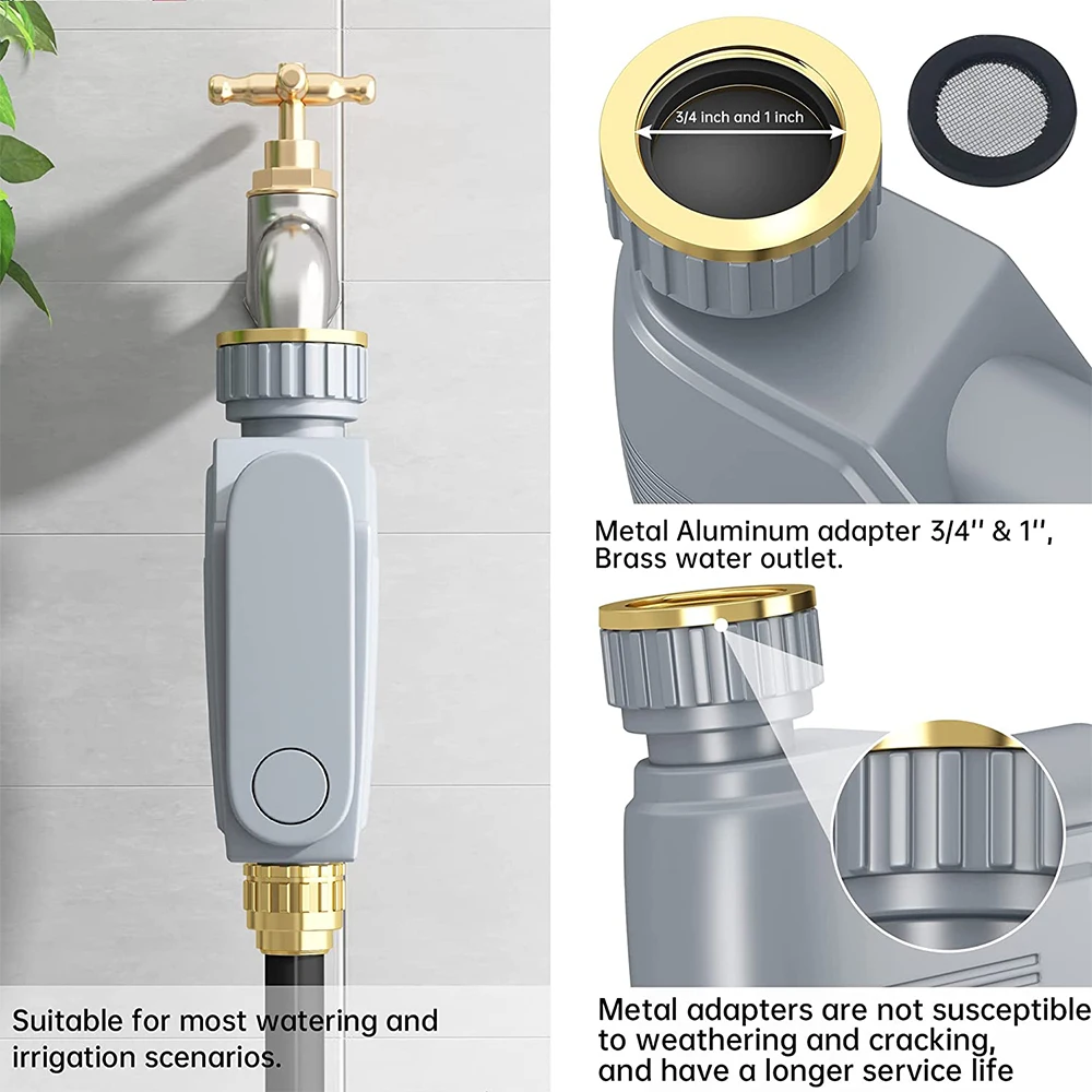 Alexa Google Tuya ZigBee Hose Faucet Watering Timer Controller Sprinkler Smart Garden Irrigation System Soil Moisture Detector