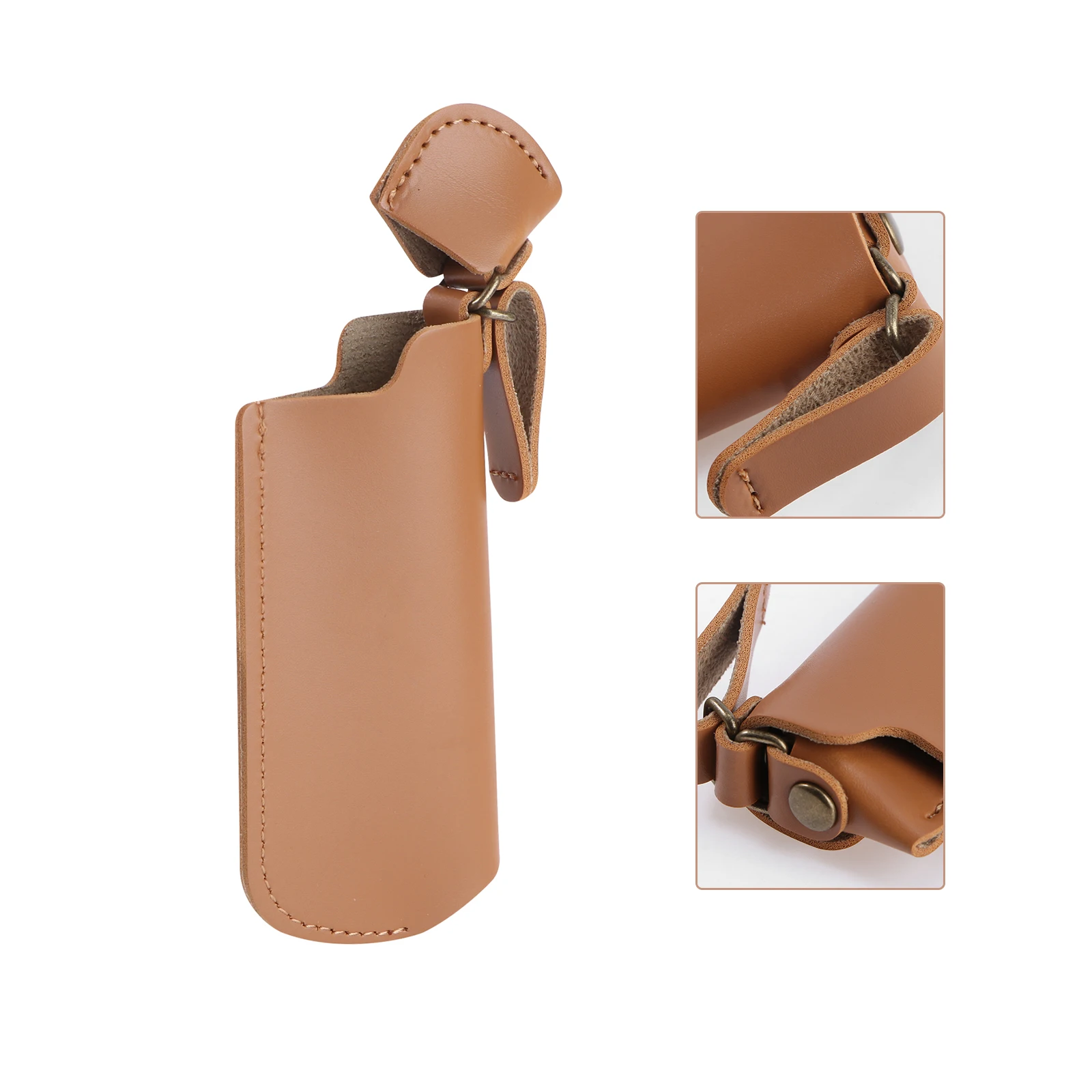 

1pc Windproof Lighter Cover Sleeve For Sheath Protection Durable Case Cover For Pocket Bag Storage Brown