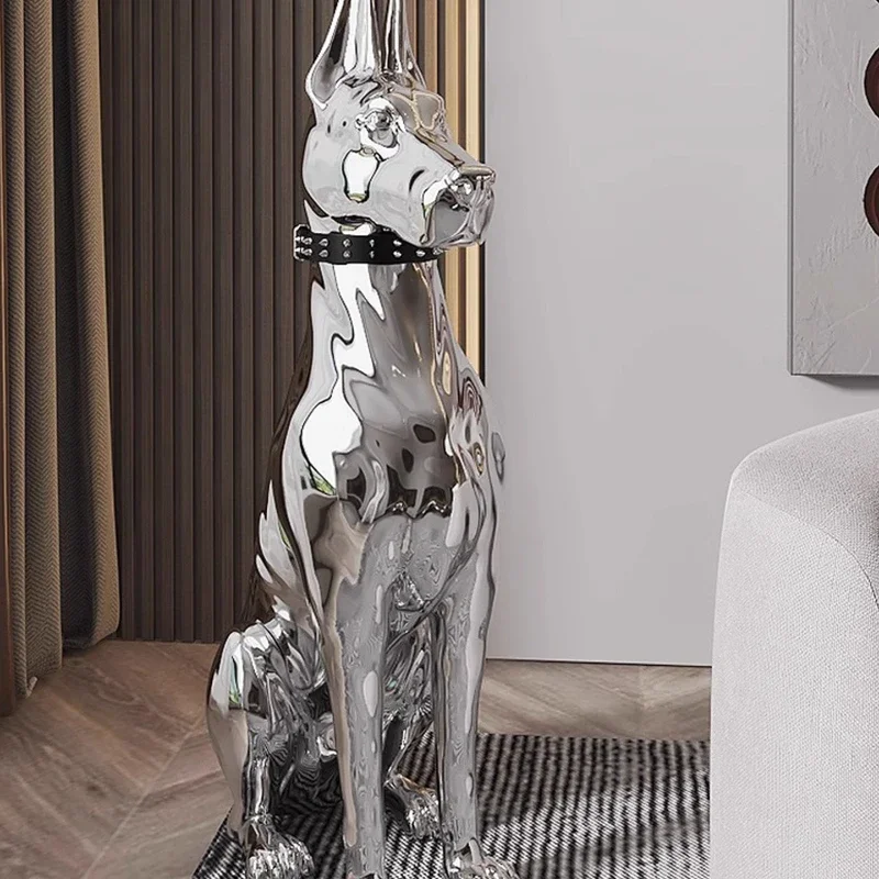

Modern light luxury electroplated dog high-end home jewelry, high-end in the living room next to the TV cabinet in the entrance