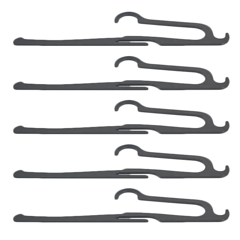 

5Pcs Pants Hanger Organizer for Jeans Clothes Drying Rack Sturdy Plastic Multipurpose Closet Hanging Space Saver Black