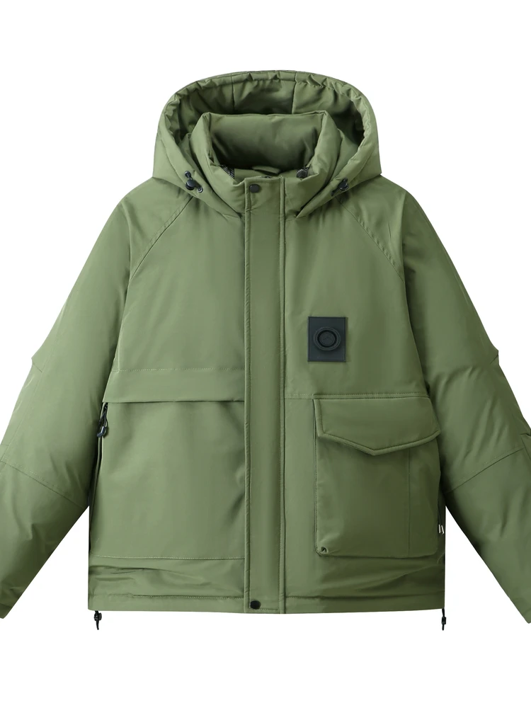 

Мужское зимнее пальто Extra Large 400 Pou из хлопка с наполнителем из полиэфирного волокна, повседневное, на молнии, с защитой от холода