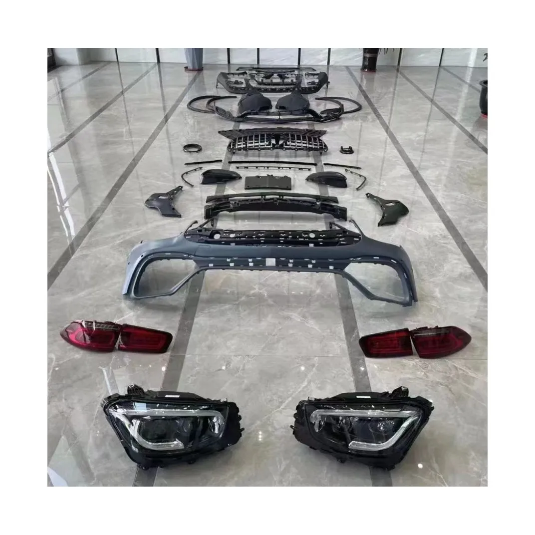 

Suitable Mercedes benz GLC X253 2016-2019 to 2021 GLC63 body kit front rear bumper with grille ,headlights taillamps