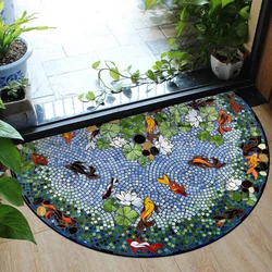 Semi-circular Carpet House Doormat Entrance Door Mat Home Outdoor Rug Entry Garden Decoration Floor Mats Tapete Entrada De Casa