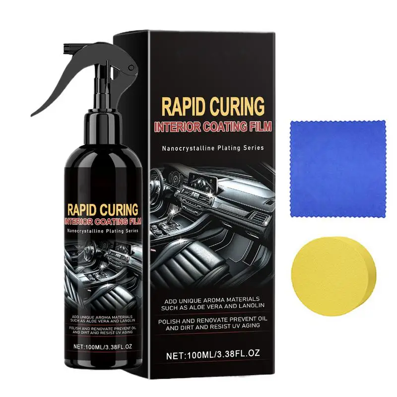 

Auto Interior Cleaner 100ml Mild Liquid Car Cleaner Spray Odorless Multifunctional Car Maintenance Supplies For Tires