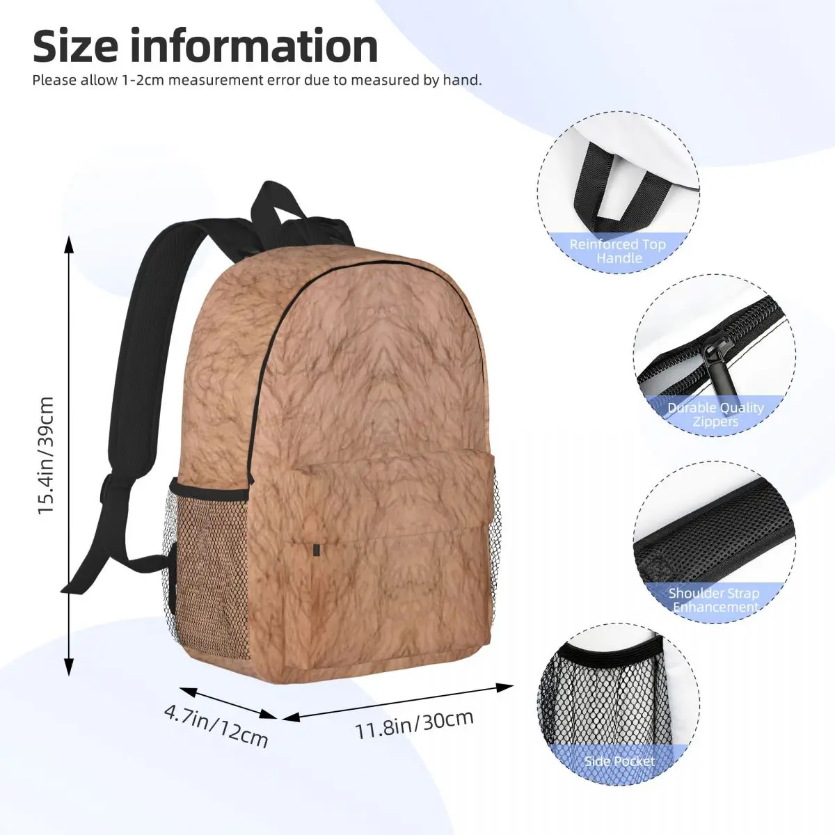 Hairy Legs Backpacks Teenager Bookbag Casual Students School Bags Travel Rucksack Shoulder Bag Large Capacity