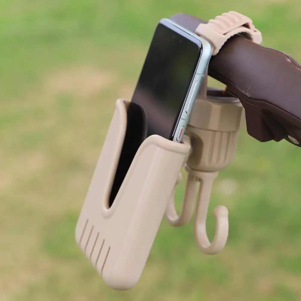 

Detachable Phone Stand Hook Stroller Hook with Phone Stand 360 Degree Rotation Stroller Hook Phone Stand Organizer for Shopping
