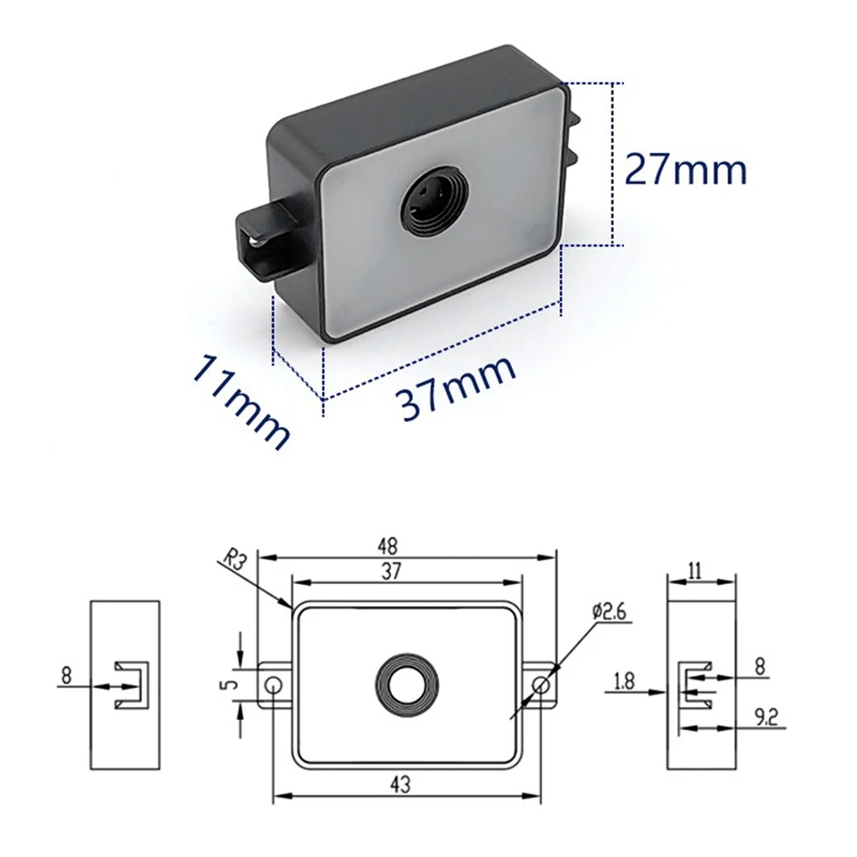 Barcode Reader Module para 1D contínua e QR Code Scan, GM78, 2D, TTL-232, Interface USB, 1D e QR