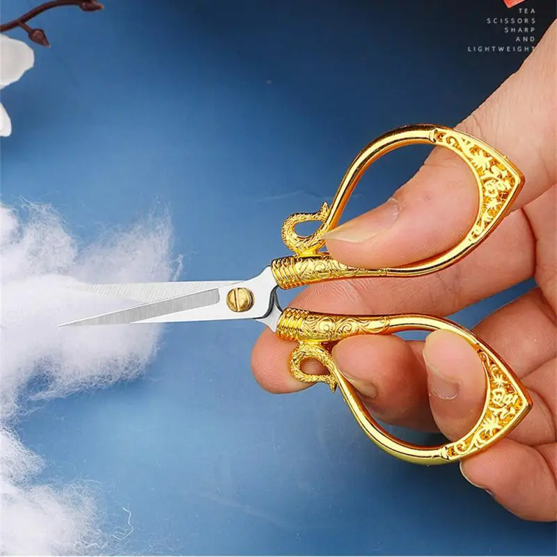 สแตนเลสสตีลกรรไกรวินเทจเย็บผ้าตัดเย็บปักถักร้อยกรรไกรตัดกรรไกรกรรไกรด้ายเครื่องมือสําหรับเย็บกรรไกร