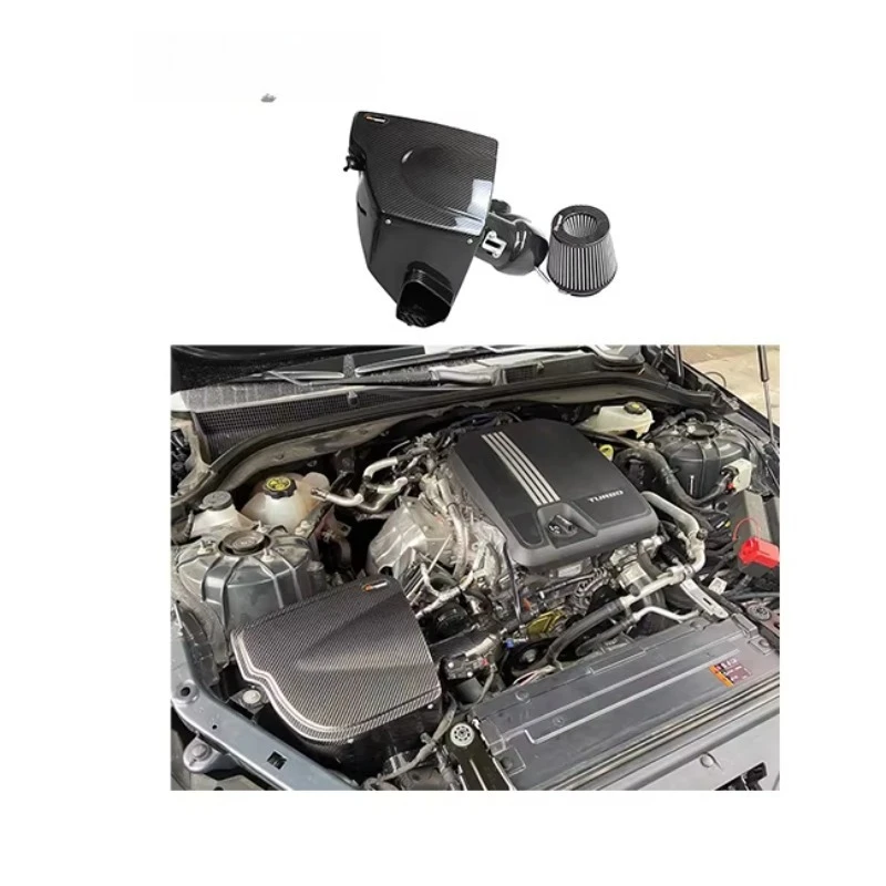 

Perfect Fitment Aerodynamic 100% Dry Carbon Fiber Cold Air Intake System for CT5 CT4 2.0T 2020-UP