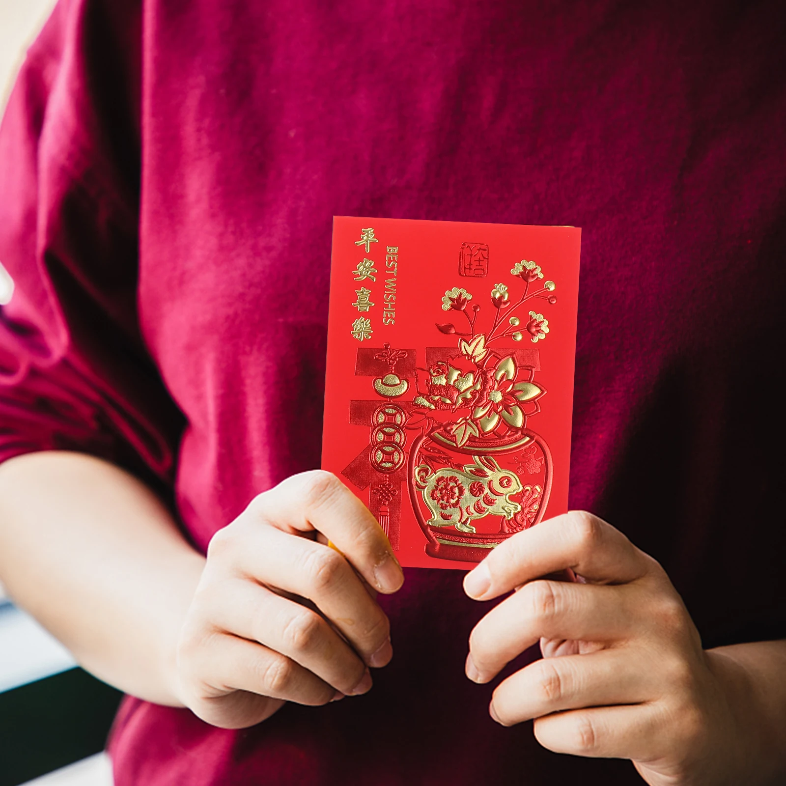 

60 Pcs Japanese-style Year of The Rabbit Red Envelope Child Kids Gifts Packets Paper Chinese New Money