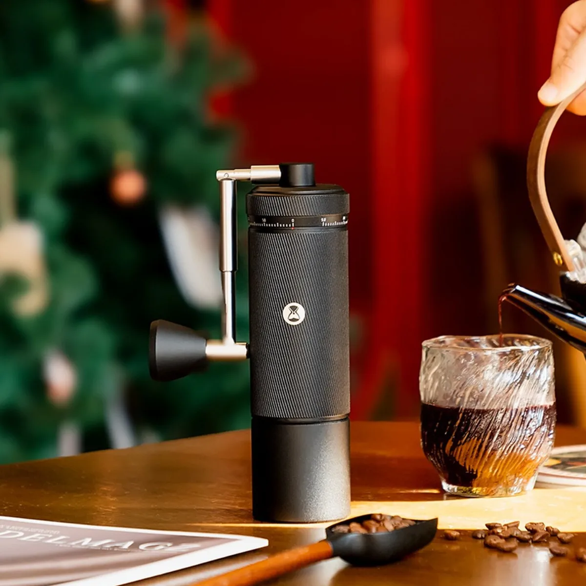Taimo, Chestnut S3 Hand Coffee Grinder, Household Manual Coffee Grinder, High Precision External Adjustment Scale