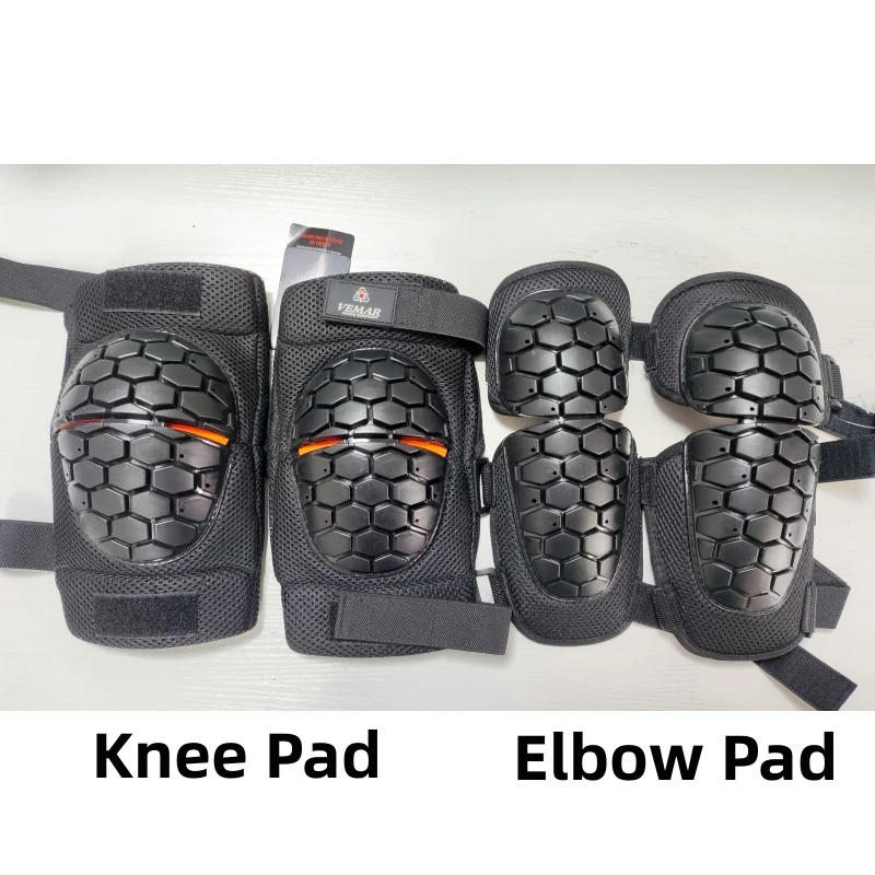 Motorcycle Anti-Fall Protective Gear Outdoor Riding Protective Gear Knee Pads Extreme Sports Goods Three-Section Black Knee Pads