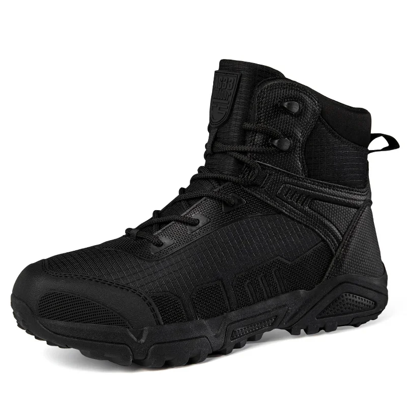 Mens Tactical Boots Mens Desert Waterproof Work Safety Shoes Climbing Hiking Shoes Ankle Mens Outdoor Boots