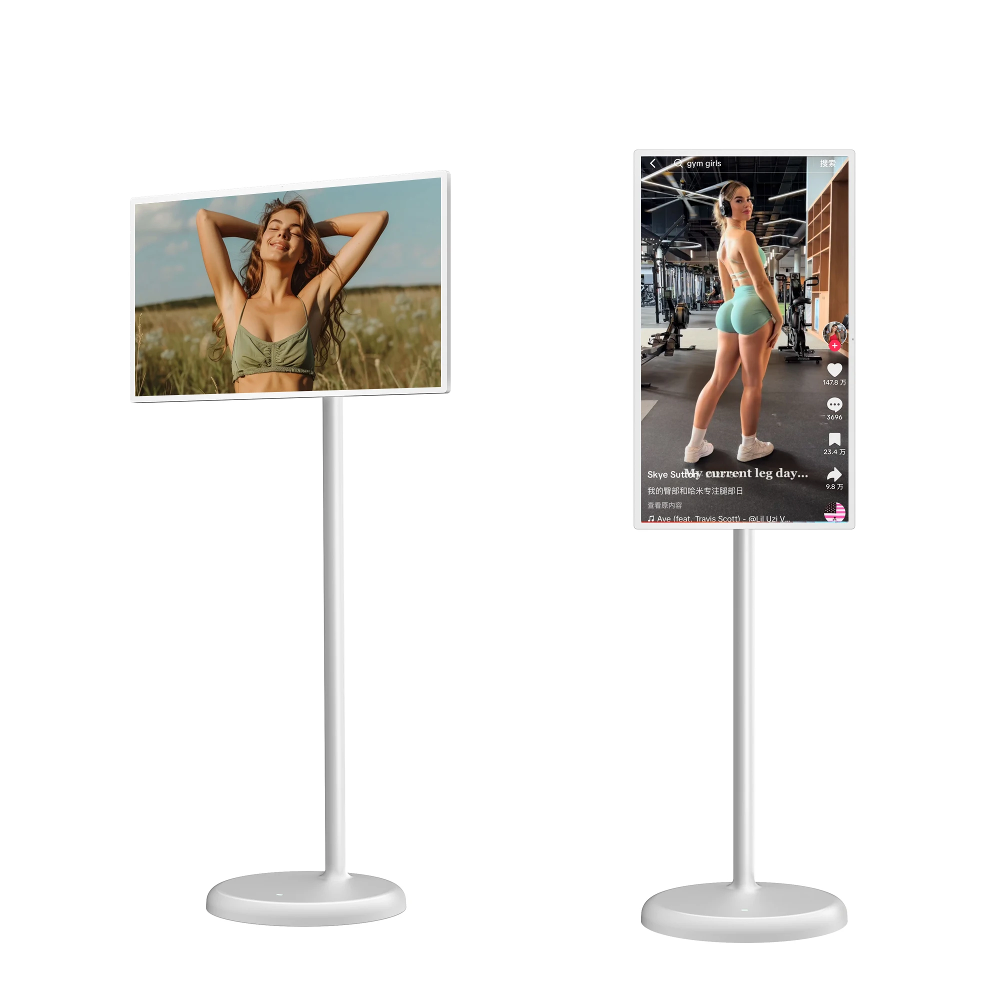 22 Inch Advertising Lcd Screen Smart Screen Touch Screen Portable Tv Digital Signage and Display Lcd Digital Stand