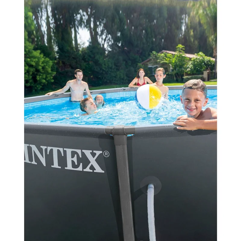 Intex Ultra XTR Deluxe Above Ground Swimming Pool Set: 16ft x 48in –Includes 1500 GPH Cartridge Sand Filter Pump– Rust Resistant