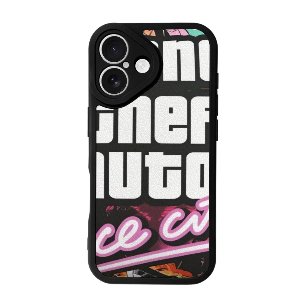 Phone Case For iPhone 16 Pro Max Plus Silicone Skin Case Gta-Vice-City-Square-newest Design