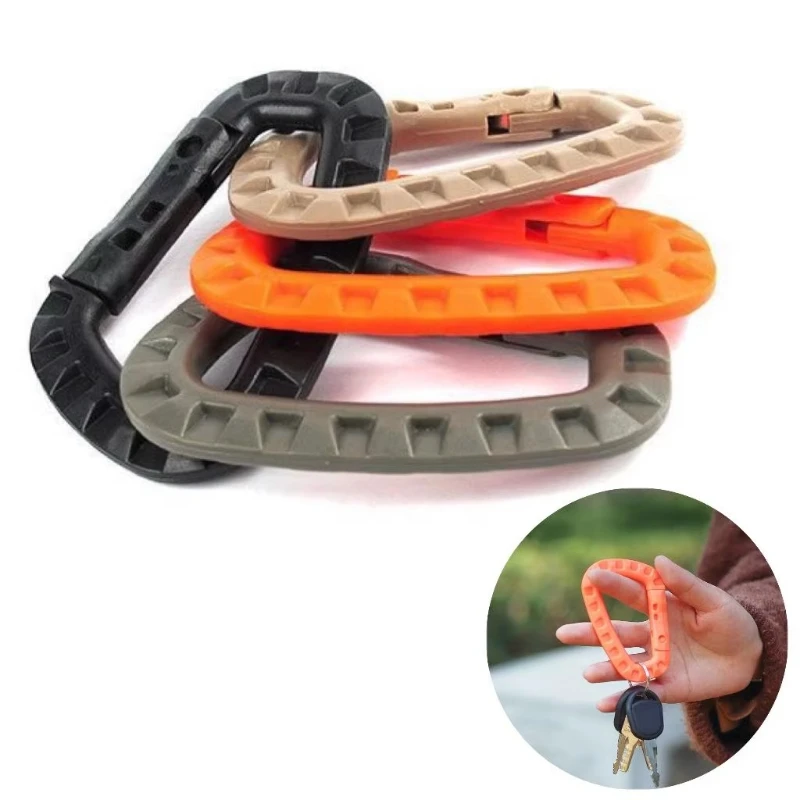 1/10Pcs Military Tactical Carabiner Clips Accessories D-Ring Buckle Mountaineering Carabiner Backpack Hanging Key Outdoor Gadget