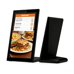 10.1 Inch Vertical Screen Kiosk Android 11 Desktop Tablet Touch Screen Display Restaurant Menu Customer Ordering POS