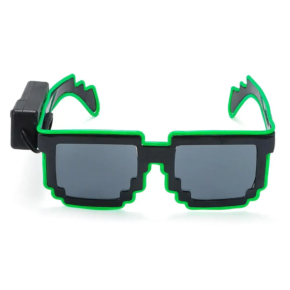 Novel Mosaic LED Glasses Wireless LED Light-up Glasses Glow in the Dark for Rave Party Funny Neon Rave Shades Flashing view 4