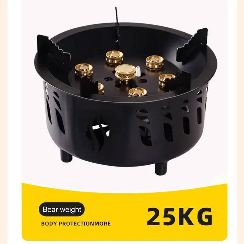 20000W 7-Core Camping Stove High-Power Strong Fire Portable Tourist Gas Burner Windproof Outdoor Camping Picnic Cooking dropship