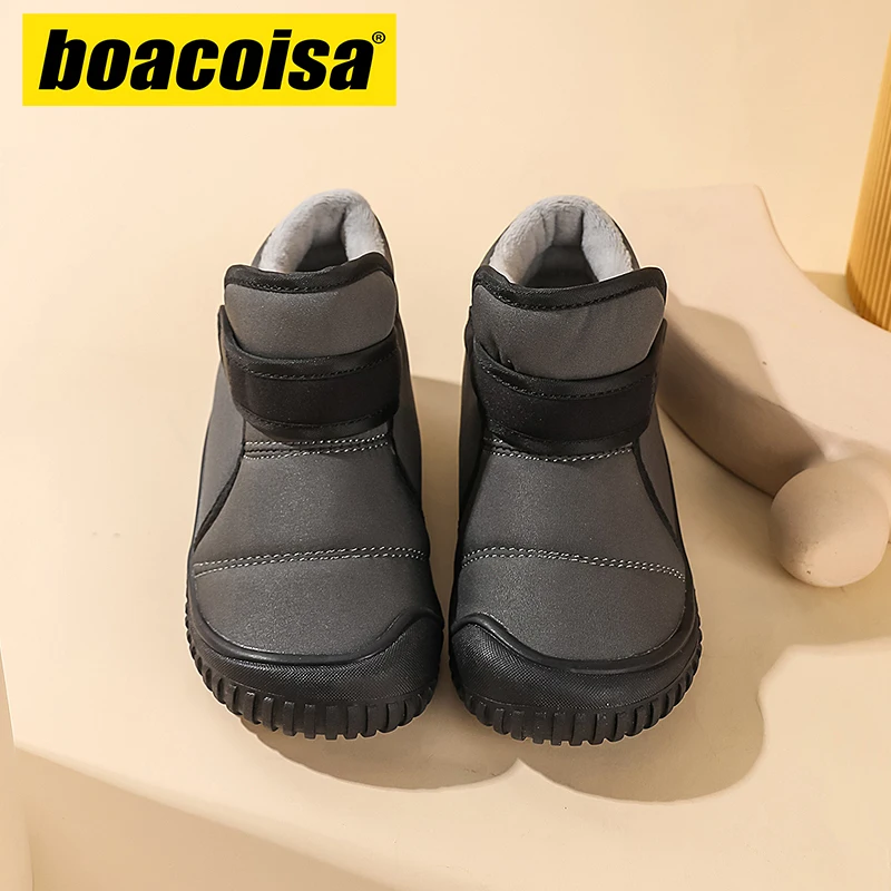 Kids Winter Snow Short Boots Outdoor Non-slip Waterproof Soft Plush Shoes For Girls Boys Warm Waterproof Children's Sneakers - view 5