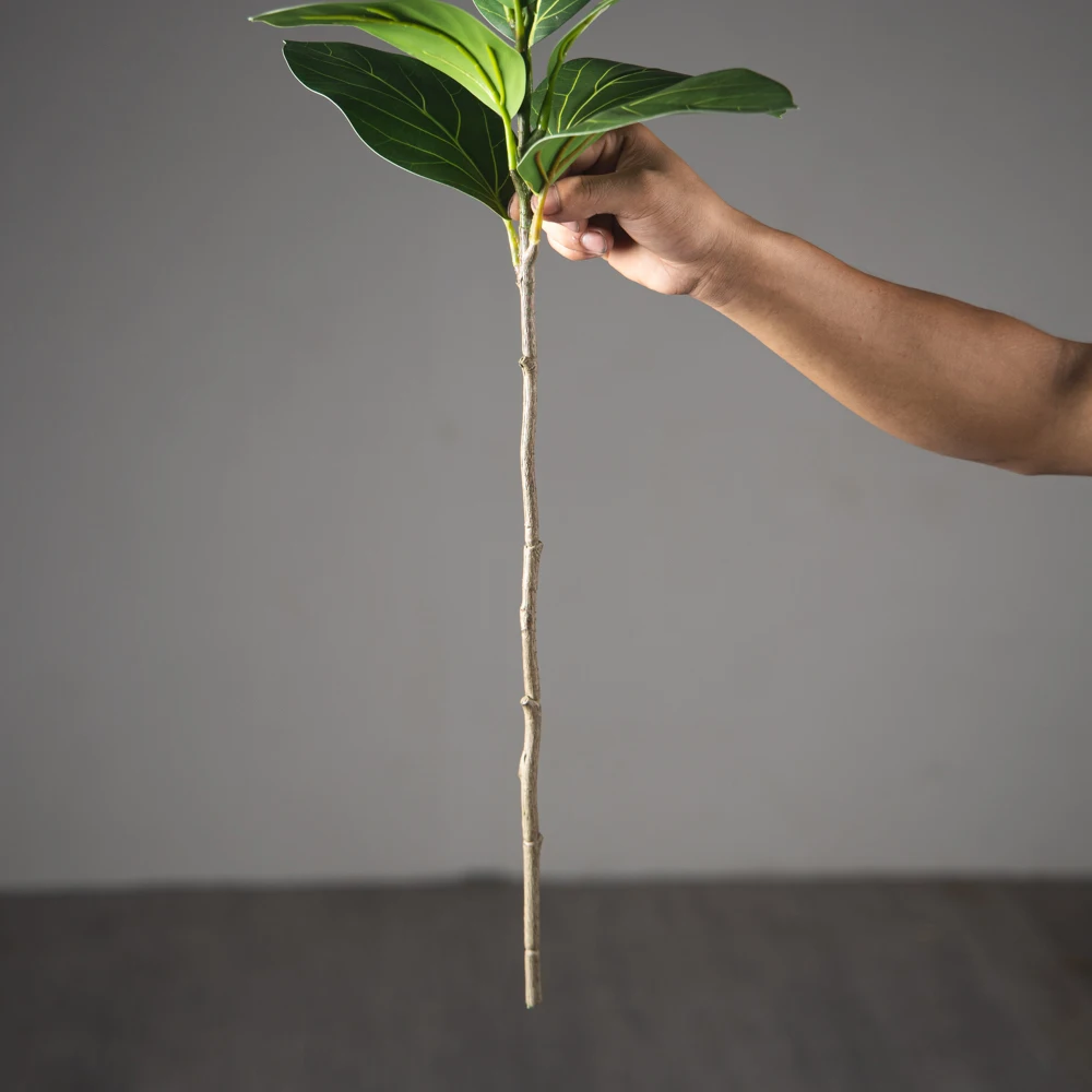 70-130 cm große künstliche Ficus-Pflanzen, künstlicher Maulbeerbaum, tropische Eichenblätter, künstliche Ficus-Plastikpflanzen für Haus- und Gartendekoration – Detail 11
