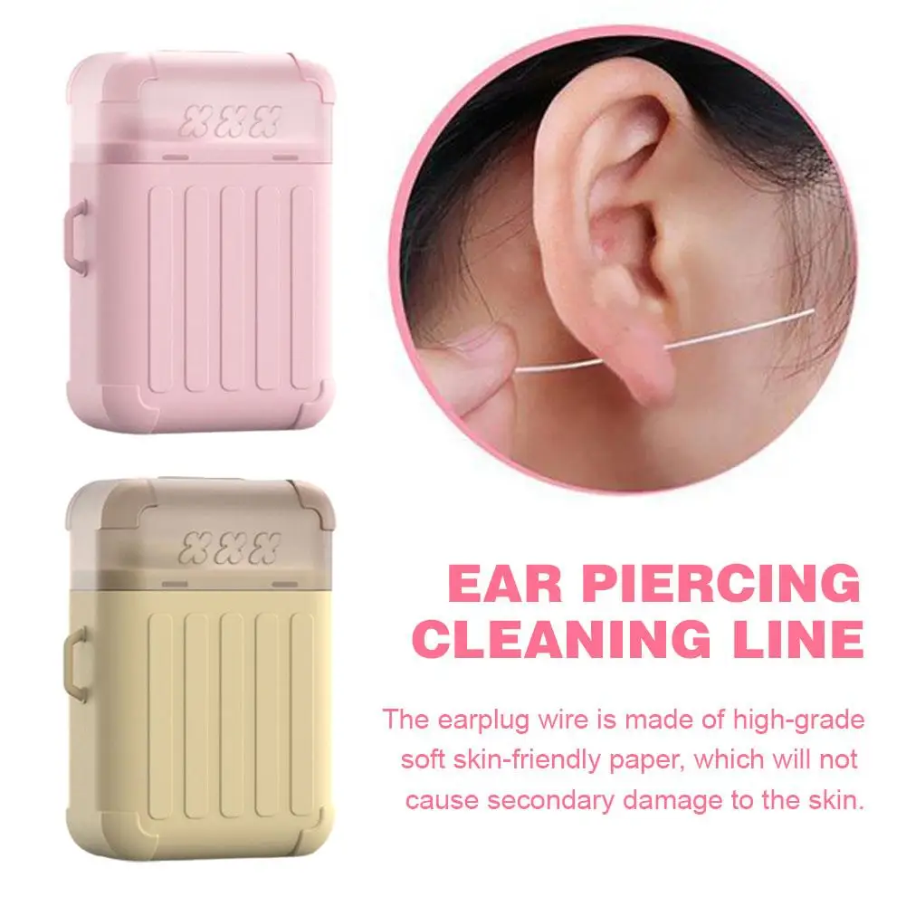 Ear Piercing Cleaning Line Divided Compartment Design Ear Prevent Earrings Odor Cleaning Cleaner Hole Disposable Pierced Se U5r2