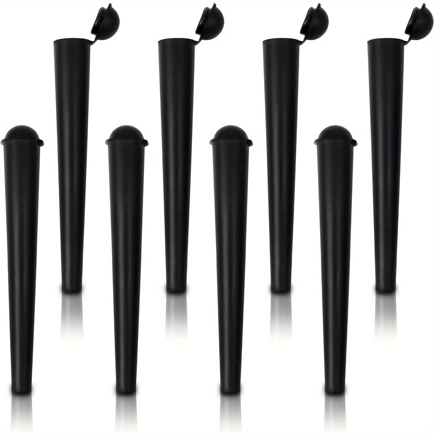 8 Pieces King Size 120mm Storage Tube with Flip Cap for Cigarette
