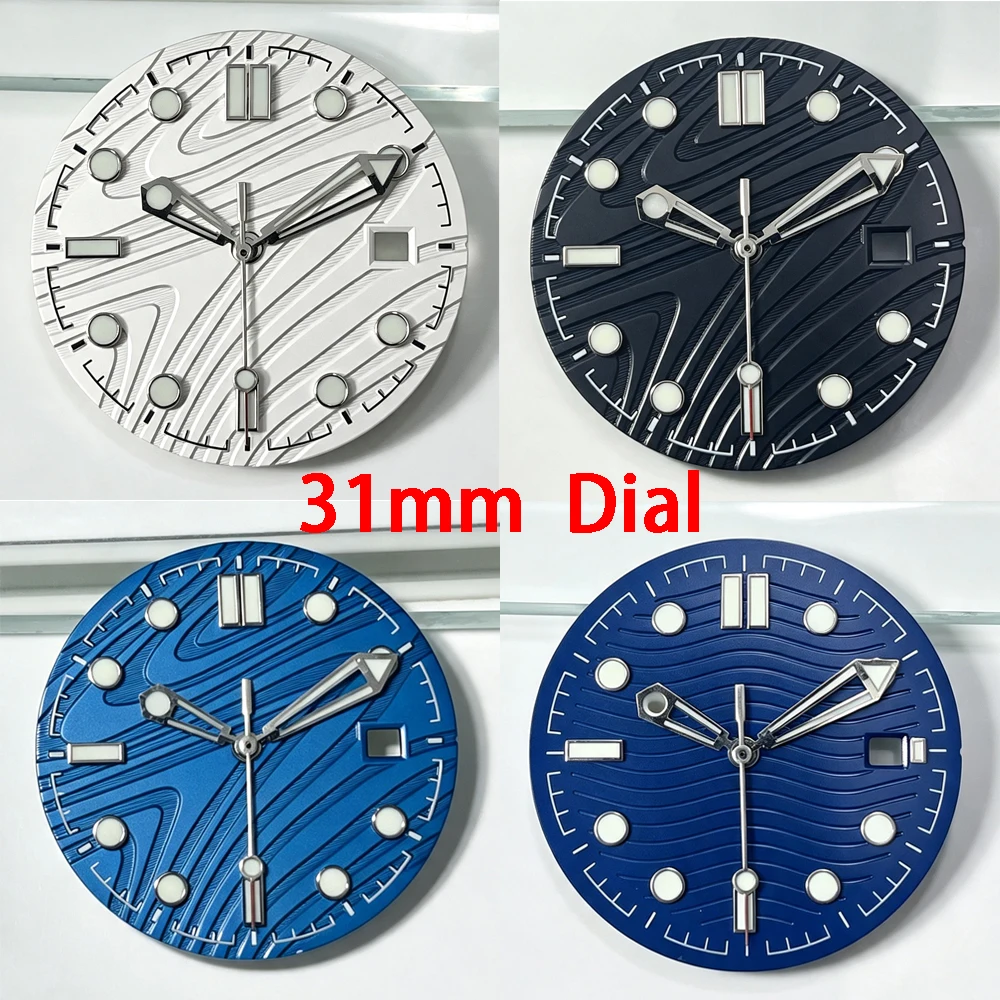 31mm Luminous Dial With Luminous Hands, Featuring a Calendar Window, Compatible with Miyota 8215/ST1612 Automatic Movement
