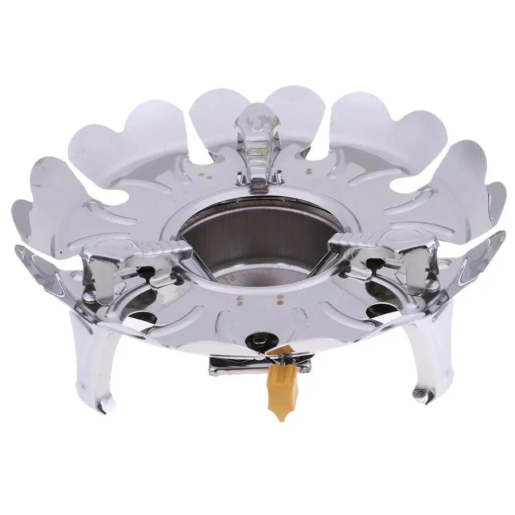 Stainless Steel Camping Cooking Spirit Burner Lotus Shape