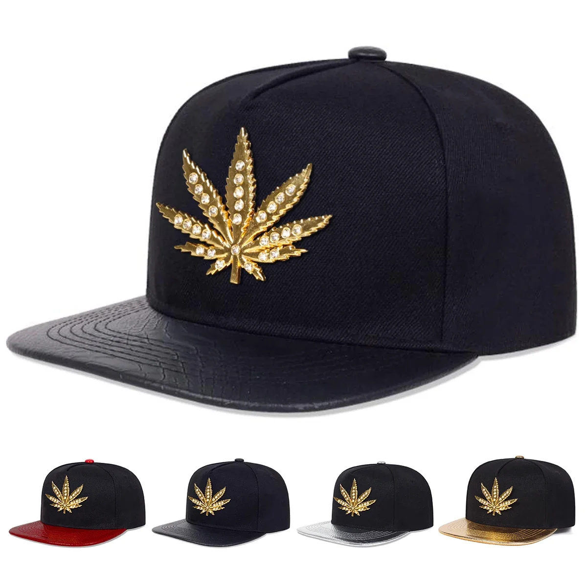 Unisex Maple Leaf Label Hip-hop Hats Spring And Autumn Outdoor Adjustable Sports Casual Baseball Caps Sunscreen Hat