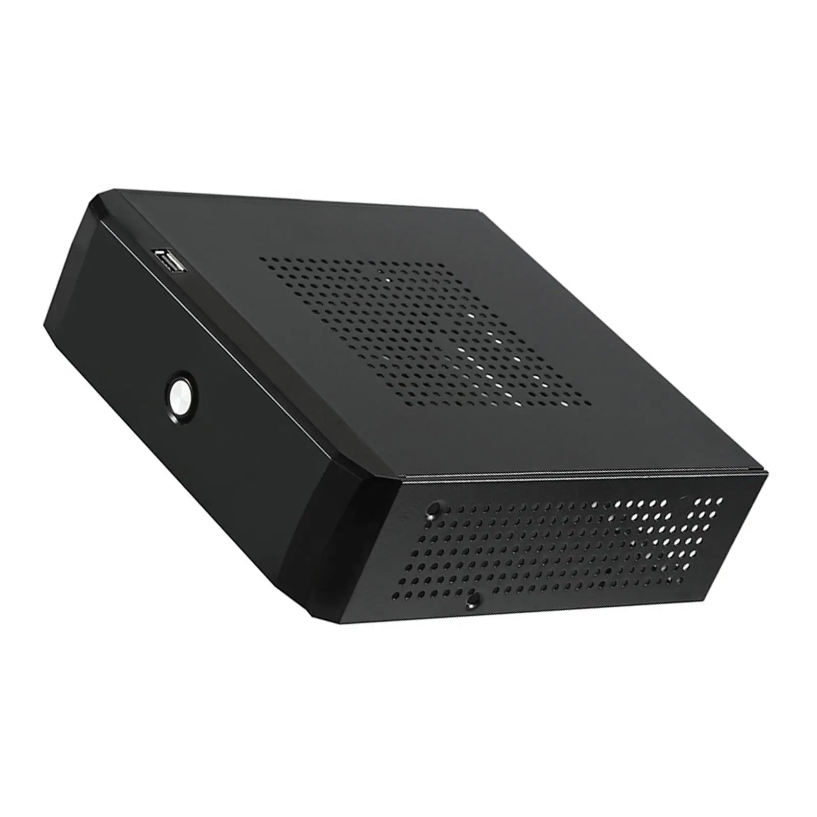 Mini ITX Case Small Form Computer Case Compact Iron Computer Case for