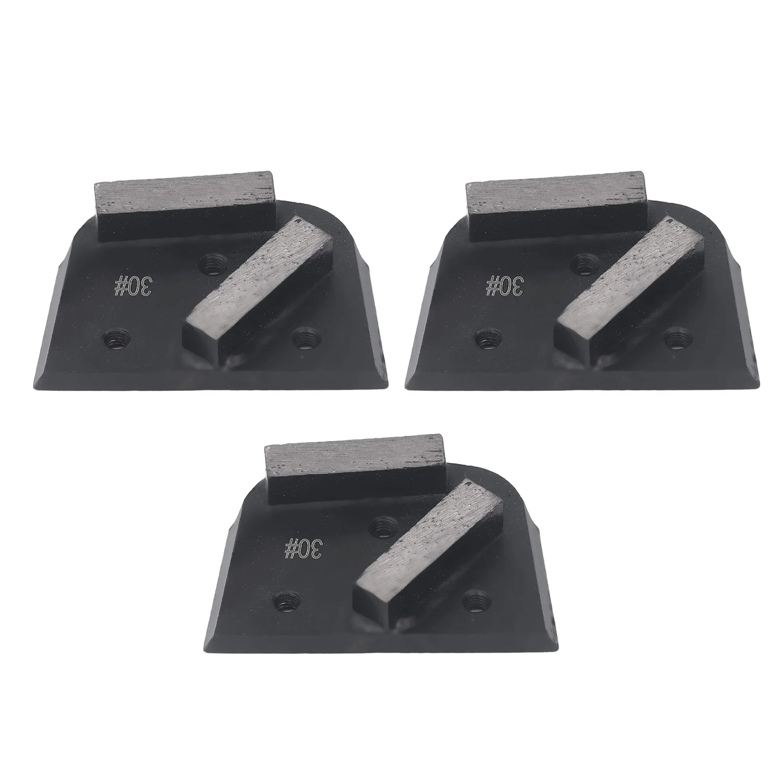 연마 블록 3개입 30 그릿 연마 슈즈 2개 이빨 연마 슈즈 블록 도구 콘크리트 페인트 바닥용