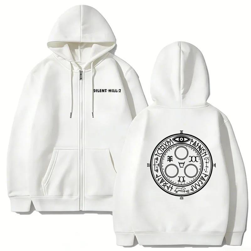 Silent Hill Game Print Reißverschluss-Hoodies für Damen und Herren, Herbst-Winter, lässig, hochwertige Mode, Y2K Reißverschluss-Pullover, Sweatshirts – Detail 4