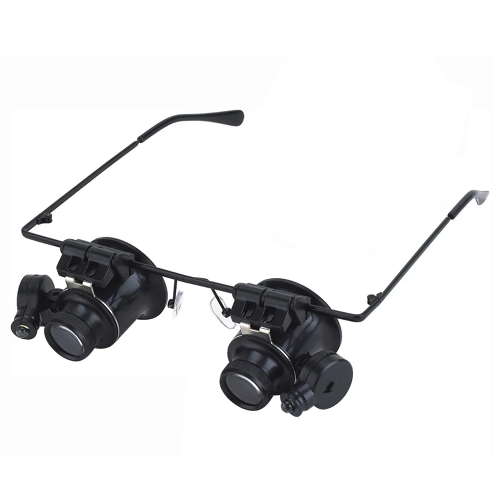 

Jewelers Repair Wearing Magnifier Glasses with LED 20X Lens Magnifying Eyewear Magnifier Headband Loupe Repair