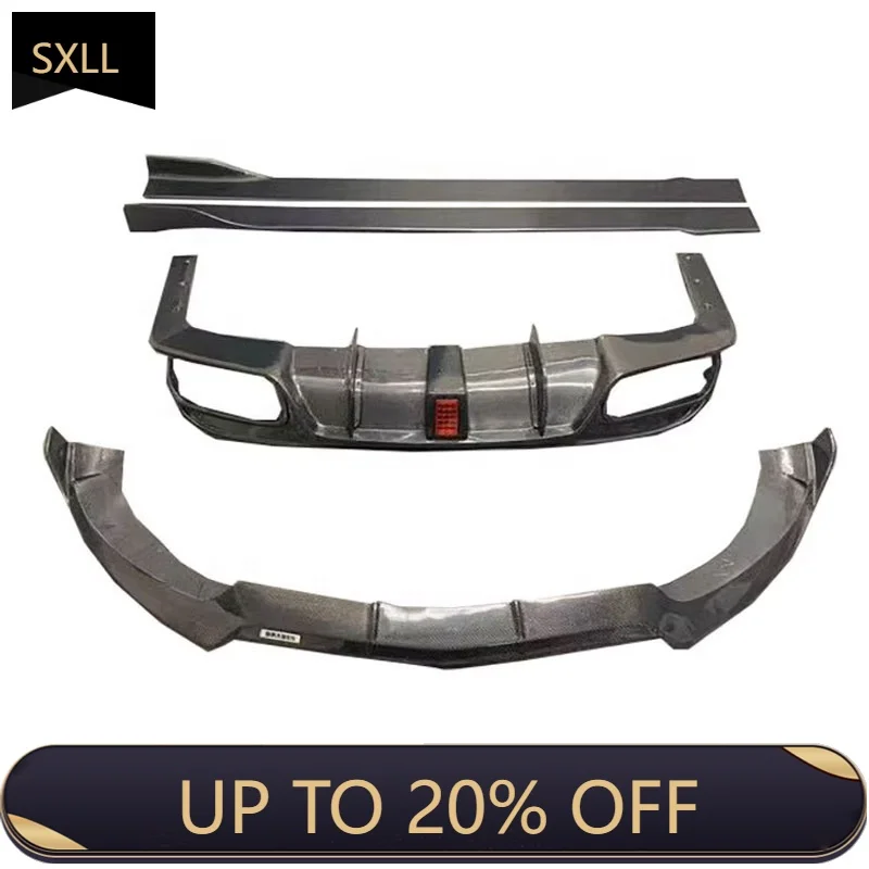 

SXLL E-Class W207 C207 Coupe E200 E260 E300 Комплект кузова Автозапчасти из углеродного волокна Передний бампер Губа Задняя губа Боковая юбка