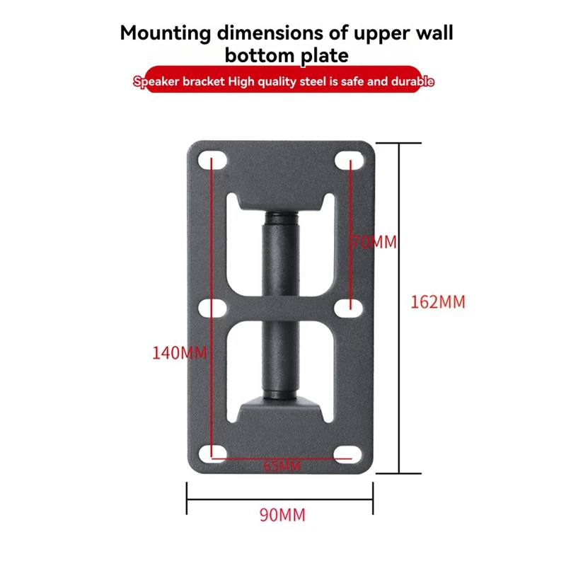 Heavy-Duty Speaker Wall Mount, Universal Adjustable With Tilt And Swivel For Bookshelf
