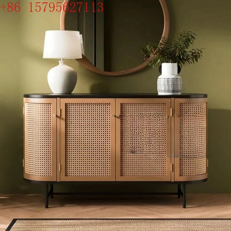 

Шкаф для обуви из массива дерева, входной шкаф, шкаф для прихожей, дом, шкафчик из ротанга в стиле ретро, обеденная сторона гостиной