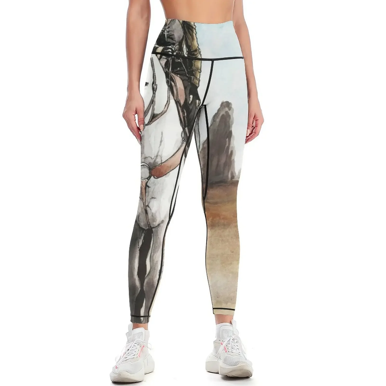 

Cowgirl Riding a Horse Leggings gym's clothing Sweatpants high waist Fitness clothing Womens Leggings