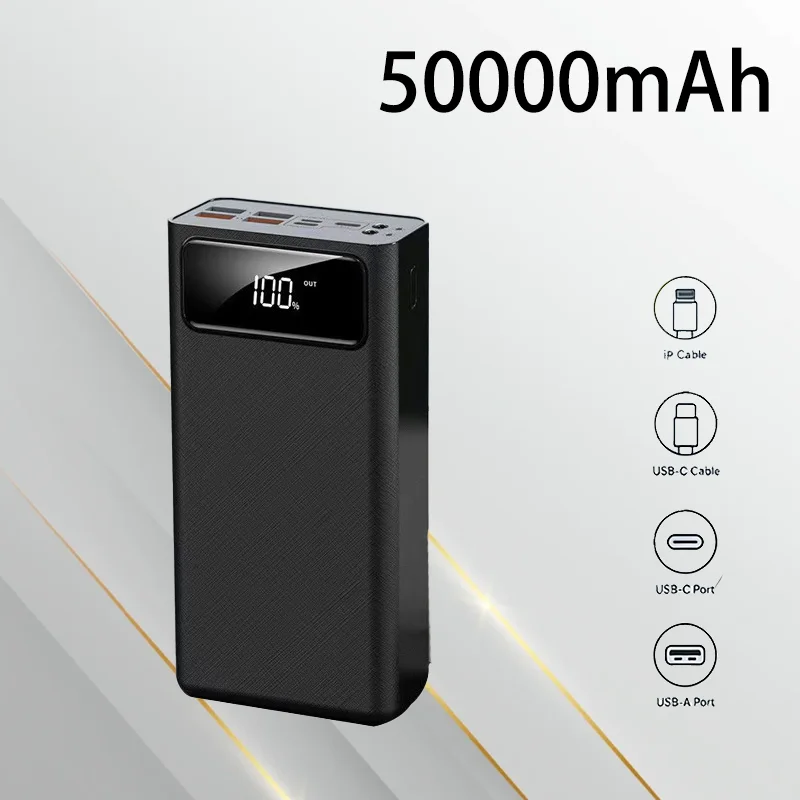 

Outdoor Travel Travel Mobile Power Supply Portable 50000 MAh Porous Output with LED Light Intelligent Digital Display