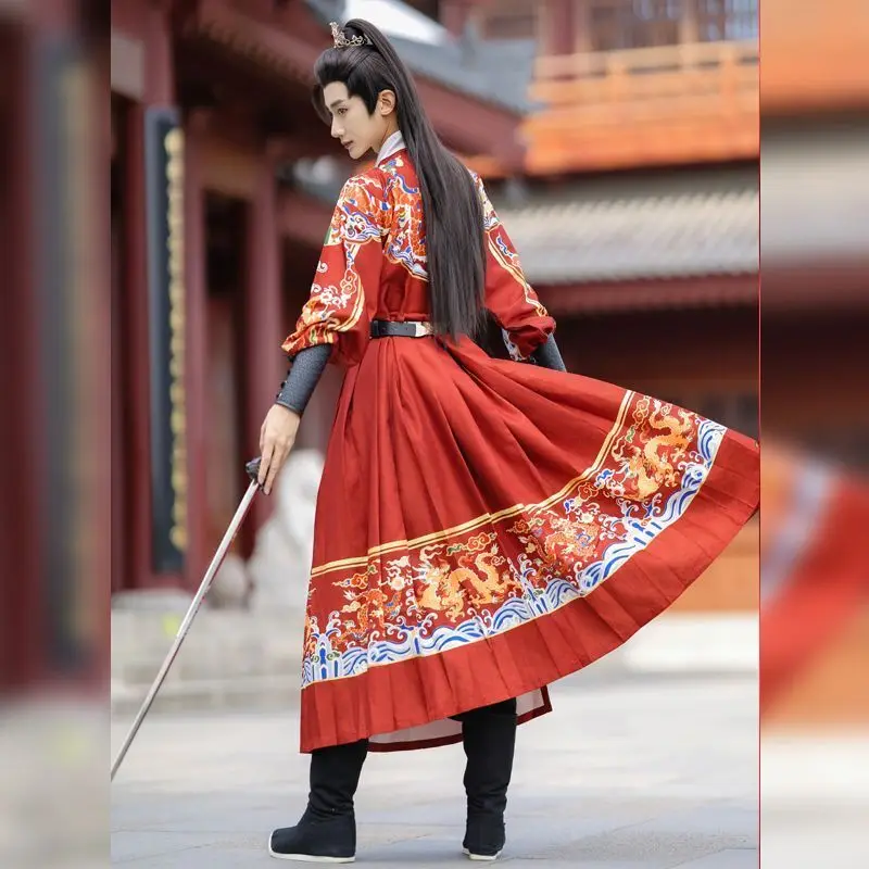 Ming Dynasty Flying Fish Clothing for Women, Ming Dynasty Hanfu Embroidery Spring Knife, Ming Dynasty Jinyiwei Clothing, Men's