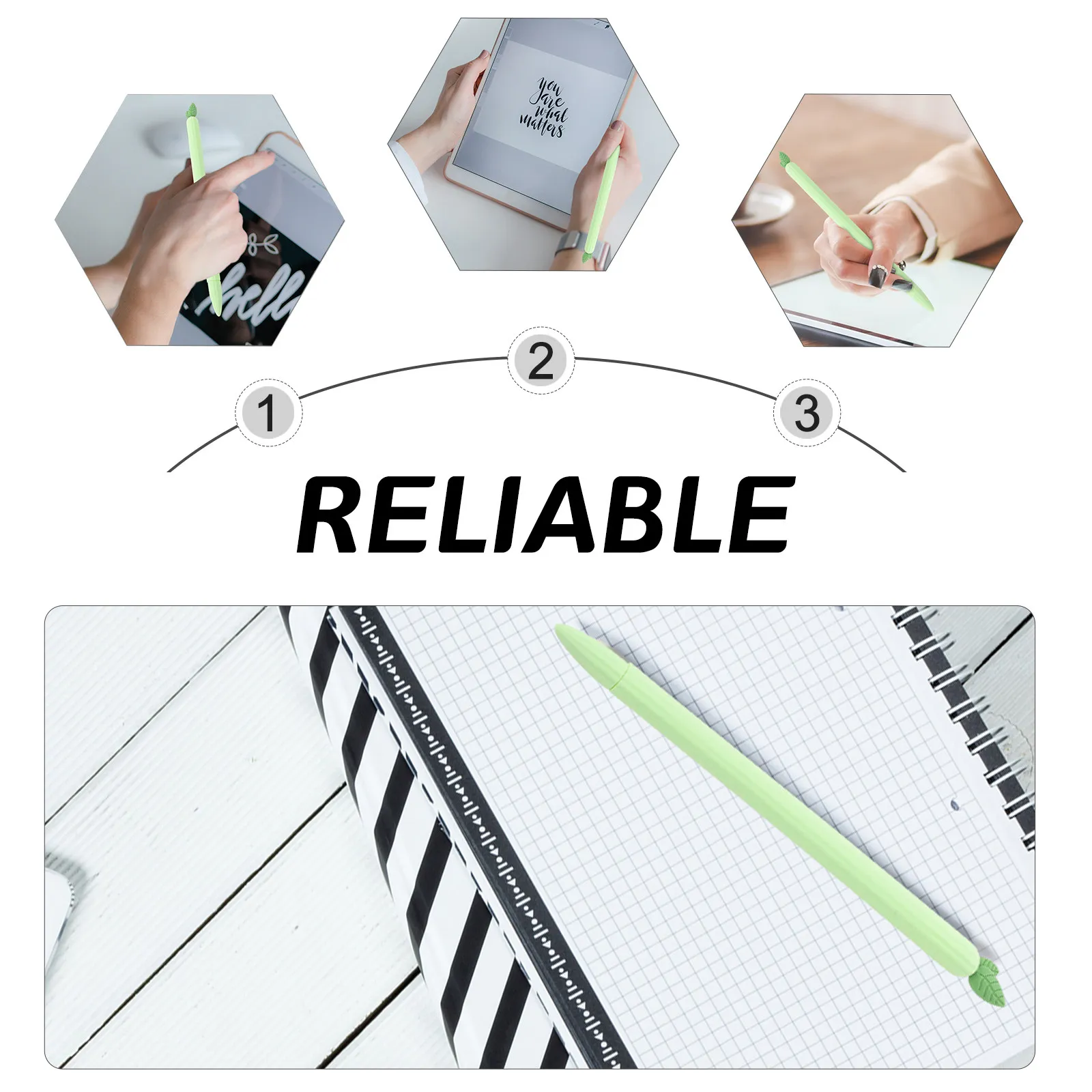 

Набор из 2 эргономичных силиконовых чехлов для карандашей/стилусов с защитными колпачками и чехлом-футляром, полная защита, совместимость с iPad