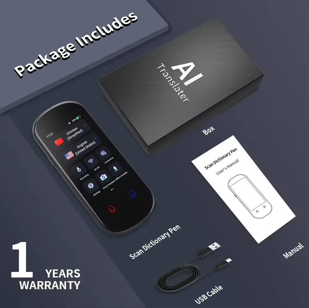 Z2 Portable Ai Voice Translator online offline translation 109 languages two way realtime Smart Language photo Translator