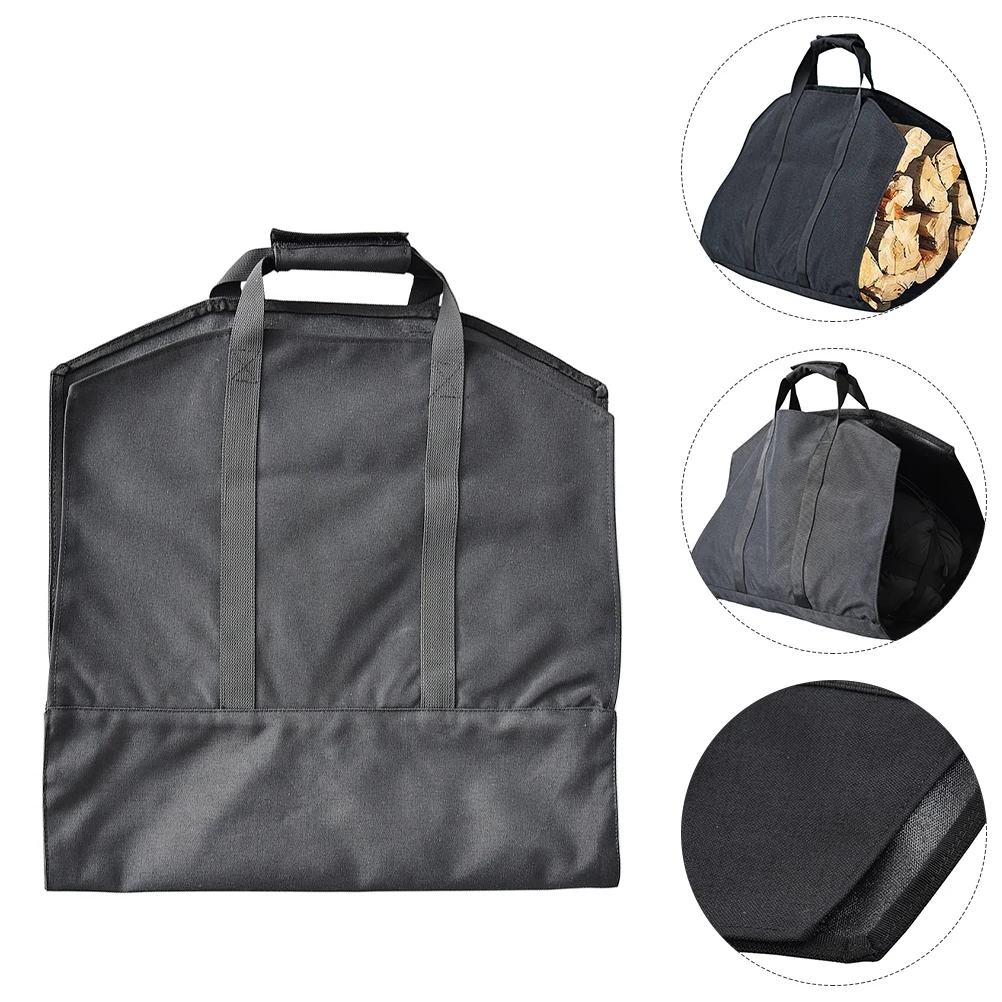 

Firewood Storage Bag Oxford Cloth Large Capacity Foldable Carry Container Wood Log Fireplace Outdoor Pouch Practical