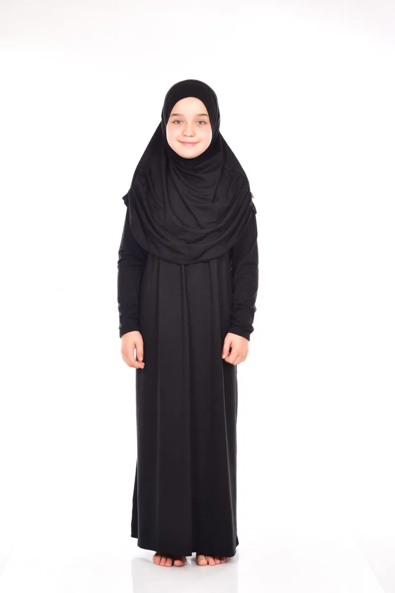 

IQRAH Ikhwan Children's Practical Prayer Dress 8-12 Years Black