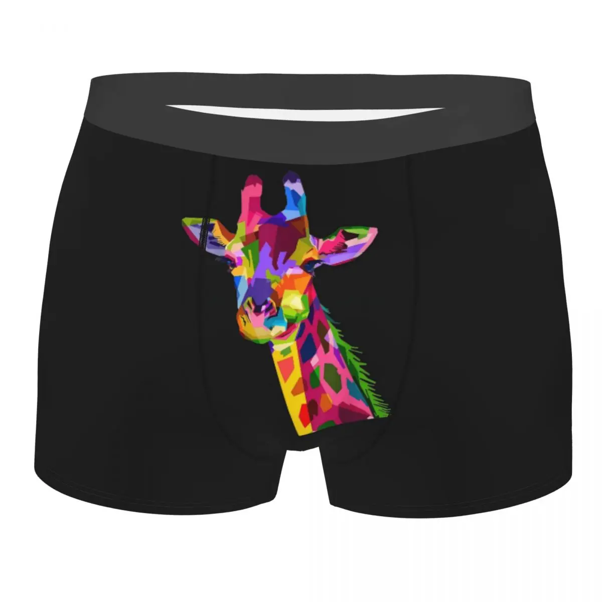

Custom Cartoon Giraffe Underwear Men Print Colorful Animal Boxer Shorts Panties Briefs Breathable Underpants