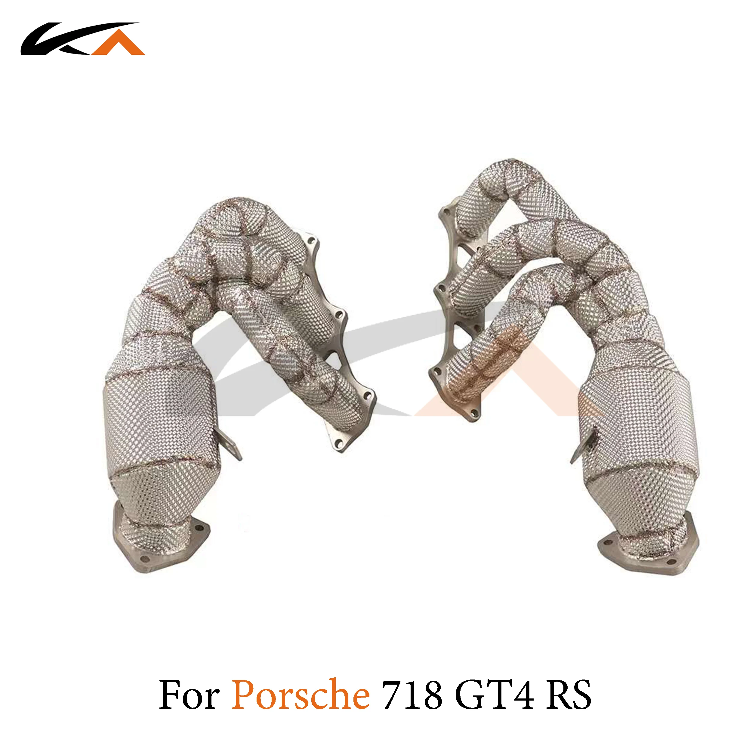 

KA Tuning exhaust system parts header stainless manifold for Porsche 718 GT4 RS 4.0L performance catalysis heat shield