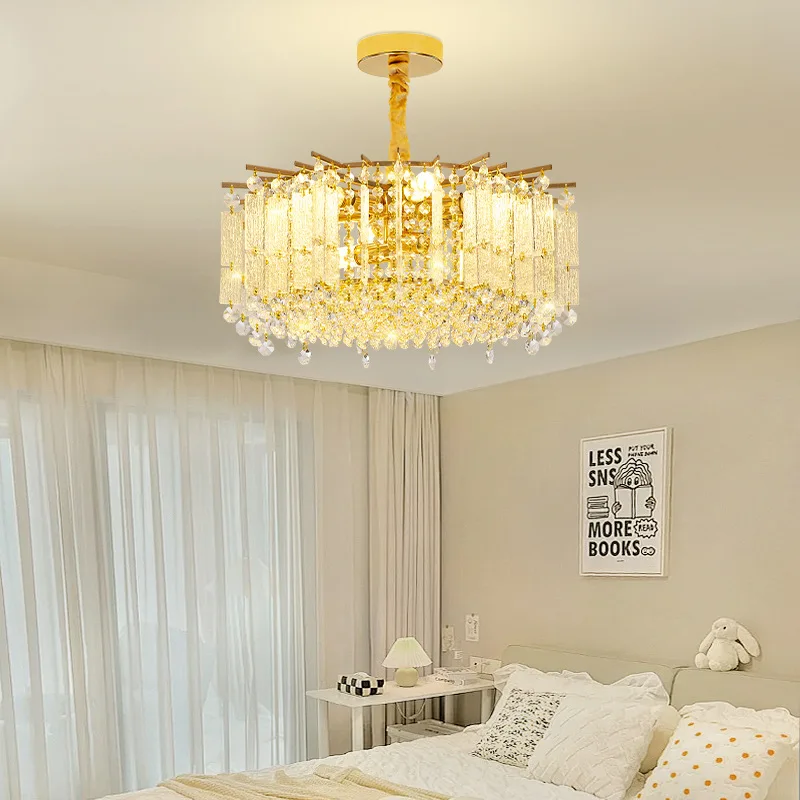 

2025 Modern Luxury Clear Amber Crystal Ceiling Lamp Elegant Led Lighting over Living Room Bedroom Home Appliance Lamps Lustre